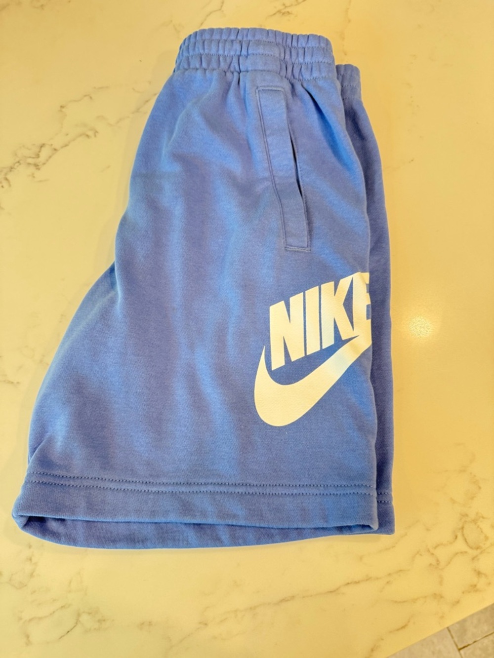 Nike Light Blue Shorts with White Logo- never worn